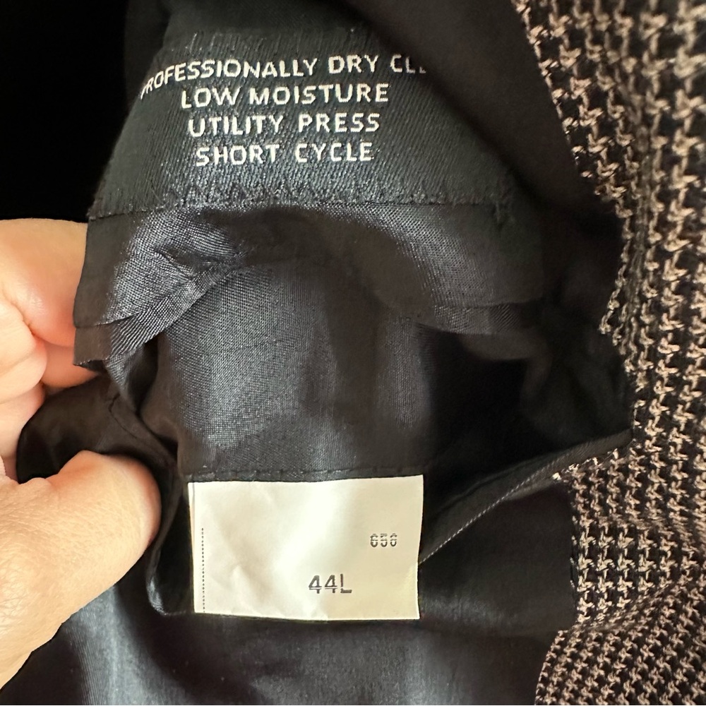 Joseph A Bank Silk Wool Houndstooth Suit Jacket Blazer Sport Coat Academia 44L - Picture 5 of 7